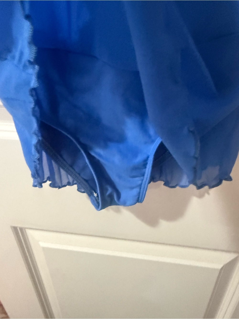 💙 Girls Blue Short Sleeve Dance Leotard with Skirt Ballet Dance Costume NWOT✨ - Picture 5 of 6